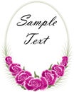 Unique pink roses design element frame