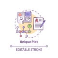 Unique plot concept icon Royalty Free Stock Photo