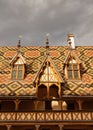 Medieval polychrome roof of the Hospices de Beaune, France