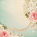 pretty wedding decoration illustration background