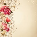 pretty wedding decoration illustration background