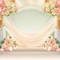 pretty wedding decoration illustration background