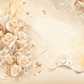 pretty wedding decoration illustration background