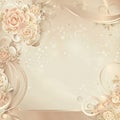 pretty wedding decoration illustration background