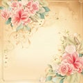 pretty wedding decoration illustration background