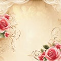 pretty wedding decoration illustration background