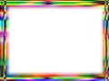 Unique rainbow frame with white empty space