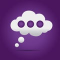 unique realistic speech cloud bubble chat message social media 3d icon isolated on background.