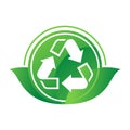 Recycle sign in green eco style