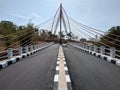 Unique red bridge in Boyolali, Indonesia Royalty Free Stock Photo