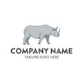 Unique rhino logo template. vector. editable