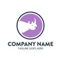 Unique rhino logo template. vector. editable