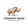 Unique rhino logo template. vector. editable