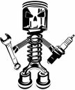 Unique Robot Premium Logo vector graphics