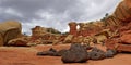 Unique Rock Formation on Cohab Canyon Trail Royalty Free Stock Photo