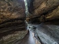 Unique rock formation, Errant Rocks of the Table Mountain National Park, Poland Royalty Free Stock Photo