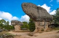 Unique rock formations in La Ciudad Encantada or Enchanted City natural park near Cuenca, Castilla la Mancha, Spain Royalty Free Stock Photo