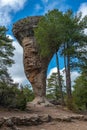 Unique rock formations in La Ciudad Encantada or Enchanted City natural park near Cuenca, Castilla la Mancha, Spain Royalty Free Stock Photo