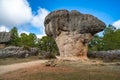 Unique rock formations in La Ciudad Encantada or Enchanted City natural park near Cuenca, Castilla la Mancha, Spain Royalty Free Stock Photo