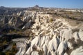 Unique rock formations in valley of Cappadocia, Turkey. Royalty Free Stock Photo