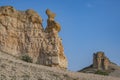 Unique rock forms in the middle of desert Royalty Free Stock Photo