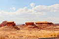 Unique Rock Outcropping Showing Erosion And Striation Royalty Free Stock Photo