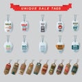 unique sale tags set. Vector illustration decorative design