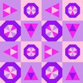 Unique seamless geometric pattern. pink.