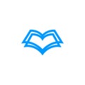 Unique shape book logo.