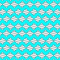 unique shapes on blue pattern vector design