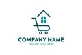 Unique shopping and retail logo template