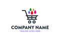 Unique shopping and retail logo template