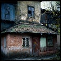 unique shots of old abandoned buildings and dilapidated objects shot on medium format film.