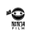Unique and simple ninja film logo template