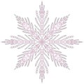 Unique Snowflake Christmas. Adult coloring page for New Year. Holiday Christmas print. Royalty Free Stock Photo