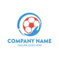Unique soccer logo template. vector. editable