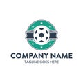 Unique soccer logo template. vector. editable