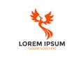 Unique and stand out phoenix logo. vector illustration. editable Royalty Free Stock Photo