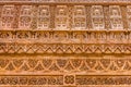 Unique stone carving at Adalaj ni Vav. Royalty Free Stock Photo