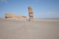 Unique stone in yadan landforms dunhuang china Royalty Free Stock Photo