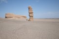 Unique stone in yadan landforms dunhuang china Royalty Free Stock Photo