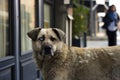 Unique Stray Dog with Different Colored Eyes Royalty Free Stock Photo