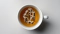 Intricate architectural design floating in a cup of tea Royalty Free Stock Photo