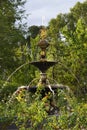 Unique stunning tiered carved water fountain in botanical rose gardens Wagga