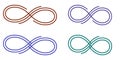 Unique stylized infinity sign. Can be used as a logo, badge, avatars, etc. Vector.