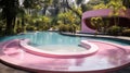 unique swimming pool pink