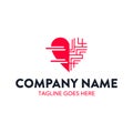 Unique technology logo template. vector. editable Royalty Free Stock Photo