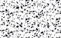 Unique terrazzo flooring vector seamless pattern in black and white. Texture composed of natural stone, glass, quartz