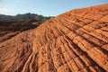 Unique texture of the petrified sand dunes in Snow Canyon State Park Royalty Free Stock Photo