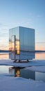 Unique Tiny Home Cube: Brutalist Architecture In Snowy Landscape